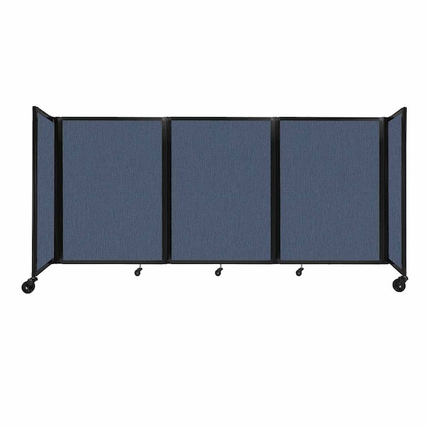 Room Divider 360 Folding Portable Partition 8'6" x 4' Ocean Fabric